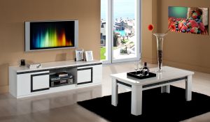 PETRA TABLE & TV STAND [ white ]